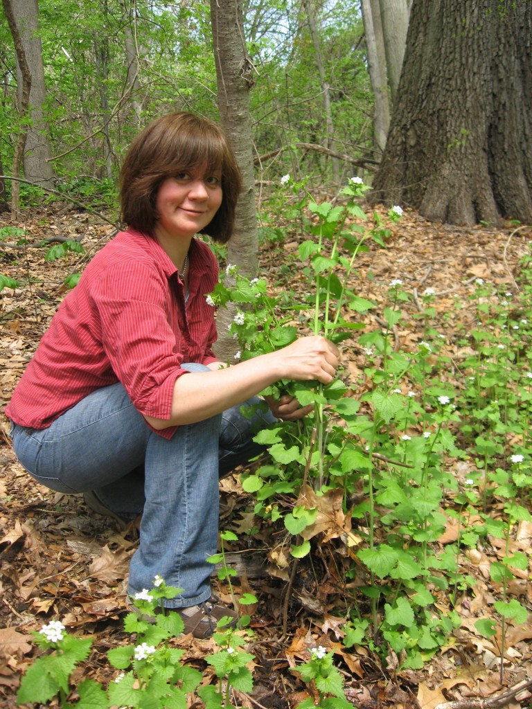 Isabelle removes Garlic mustard from Morris Park, Philadelphia