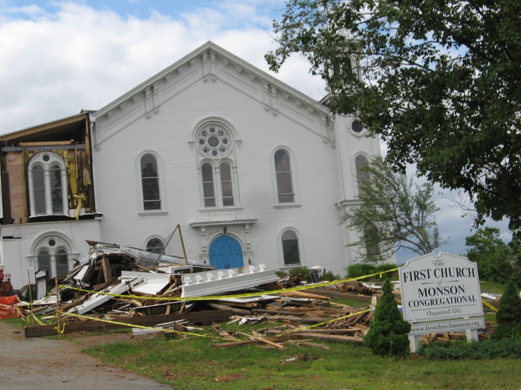 The Aftermath of the June 2011 tornado,  Monson Massachusetts