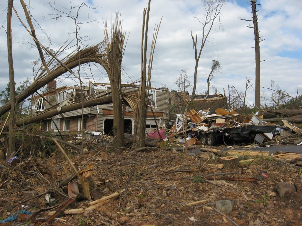 The aftermath of the June 2011 tornado,  Monson Massachusetts