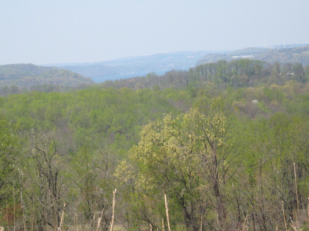 The lower Susquehanna River valley overlooking Shenks Ferry Wildflower Preserve